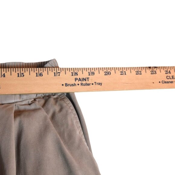 COS XL Relaxed Fit Tapered Pants Tan Cotton Lyocell Elastic Waist Minimal *Flaw* - Picture 4 of 10